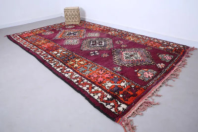 Zahira – Vibrant Moroccan Berber Rug in Deep Burgundy