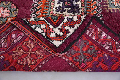 Zahira – Vibrant Moroccan Berber Rug in Deep Burgundy