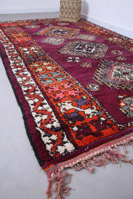 Zahira – Vibrant Moroccan Berber Rug in Deep Burgundy