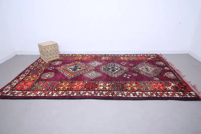 Zahira – Vibrant Moroccan Berber Rug in Deep Burgundy